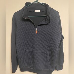 Barbour women’s Dark Blue Quilted‎ Zip-Up Sweatshirt size Large